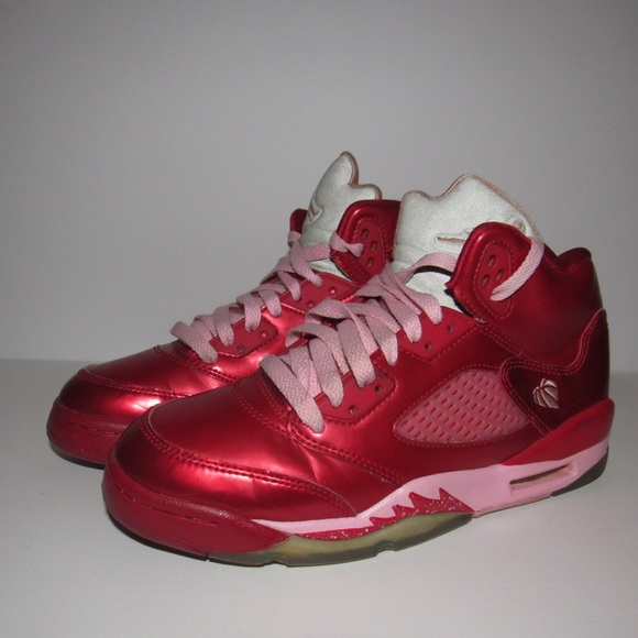 red and pink jordans valentines day